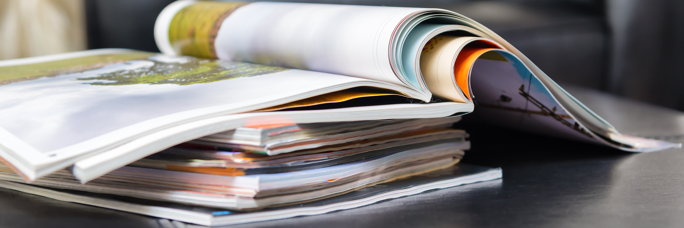 Stack of magazines