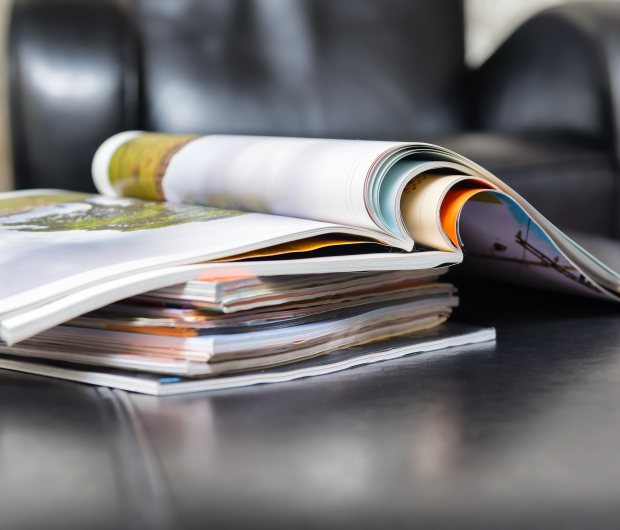 Stack of magazines